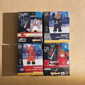 Lot of 4 OYO NHL Hockey Mascots Sports Minifigures Sealed